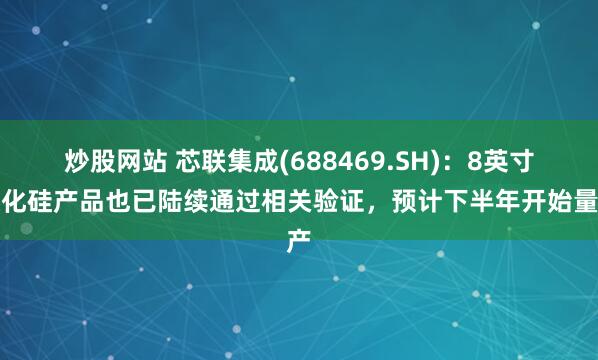 炒股网站 芯联集成(688469.SH)：8英寸碳化硅产品也已陆续通过相关验证，预计下半年开始量产